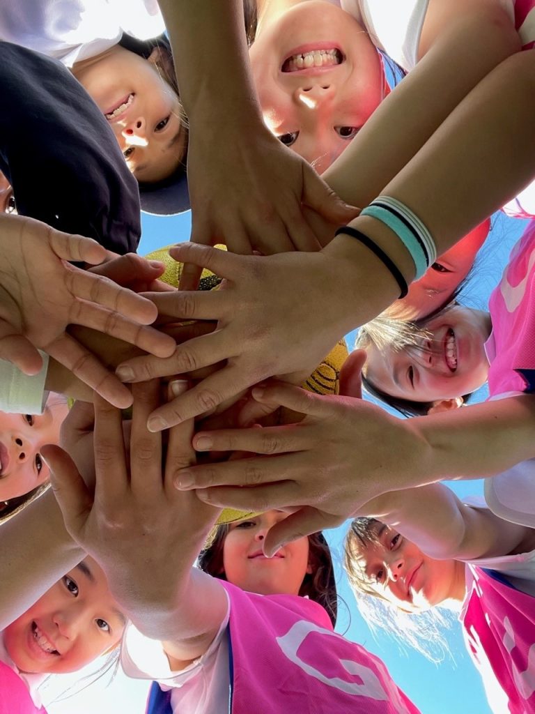 arty netball shot of 3rd and 4th class